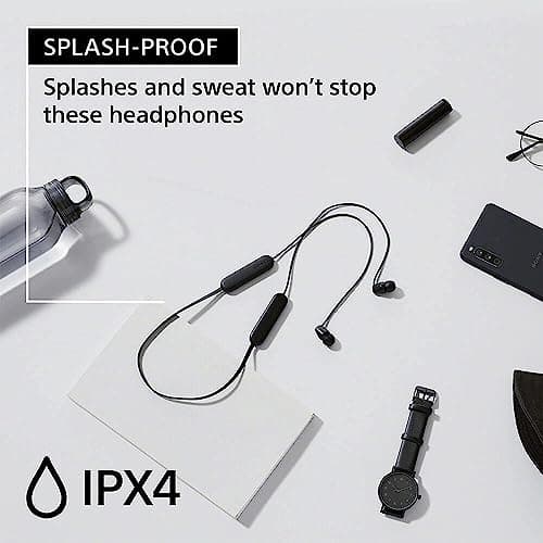 Sony WI-C100 Wireless in-Ear Bluetooth Headphones with Built-in Microphone, Black