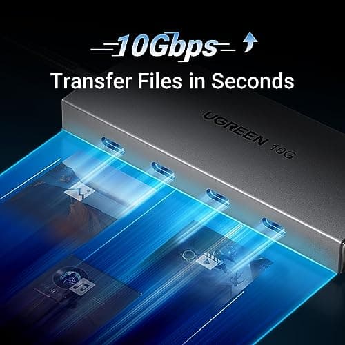 UGREEN USB C Hub 10Gbps, 4 Ports USB 3.2 Adapter with 4 USB-C 3.2 Ports, High Speed Multiport Splitter for MacBook Pro, iMac, iPad Pro, iPhone 15/15 Pro, Galaxy S23, and More