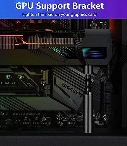GPU Support Bracket, Gpu Anti Sag Bracket, Graphics Card GPU Brace Support, Video Card Sag Holder Bracket, GPU Stand with Magnet & Non-Slip Sheet, L(74-120mm)