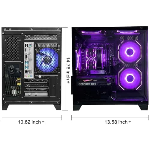 Gaming PC Desktop Computer,Intel Core i5 13400F,RTX 4060 8G,32GB DDR4 RAM 1TB SSD,ARGB Fan,Prebuilt Computer Tower for Gaming and Office