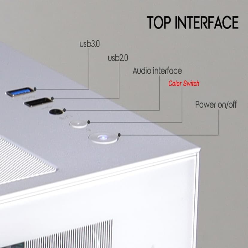 Gaming PC Core I5-12400F(6Cores Up to 4.4G) RTX 3050 6G Nvme SSD 1TB 32GB RAM 650W WiFi 6 Prebuilt Towers Desktop Computer White