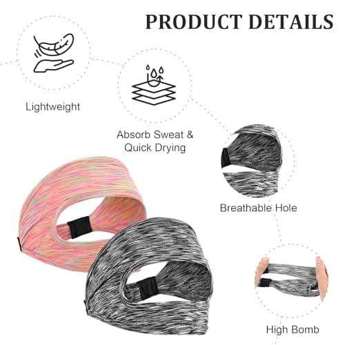 2 Pcs VR Eye Mask Adjustable Breathable VR Goggles Sweat Band VR Face Pad for Most VR Devices Accessories Any Head Size