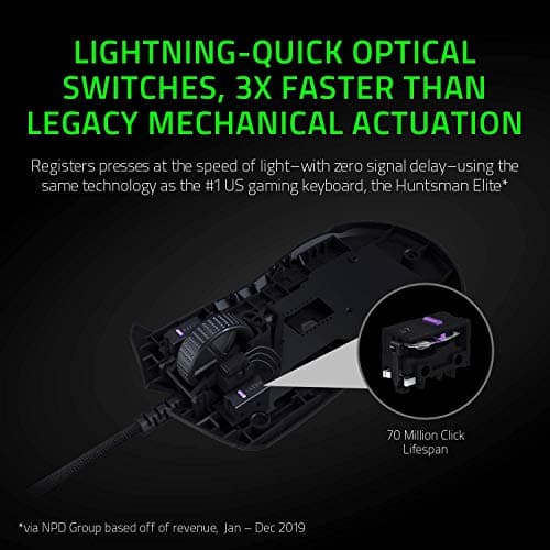 Razer Viper Ultralight Ambidextrous Wired Gaming Mouse: Fastest Mouse Switch in Gaming - 16,000 DPI Optical Sensor - Chroma RGB Lighting - 8 Programmable Buttons - Drag-Free Cord