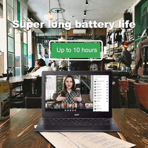 acer 311 Chromebook Laptop, 11.6'' HD IPS Display, 4GB LPDDR4 RAM, 64GB EMMC, Intel Celeron N4500, Intel UHD Graphics, 10 Hours Battery Life, USB3.1，Wi-Fi5, Chrome OS, Black, Warwolf Mouse