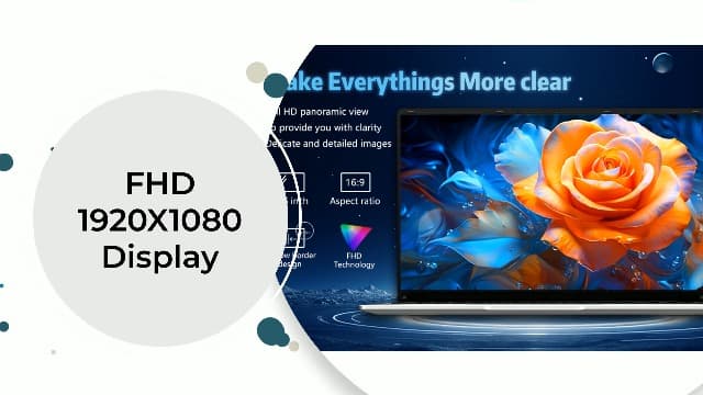 15.6 inch Laptop, 8gb RAM Gaming Laptop with 256GB SSD, Traditional Laptops N4000, Netbook Computers Full HD 1920X1080 Display WiFi5 Mini-HDMI 180 Angle Opening laptops for Student Business