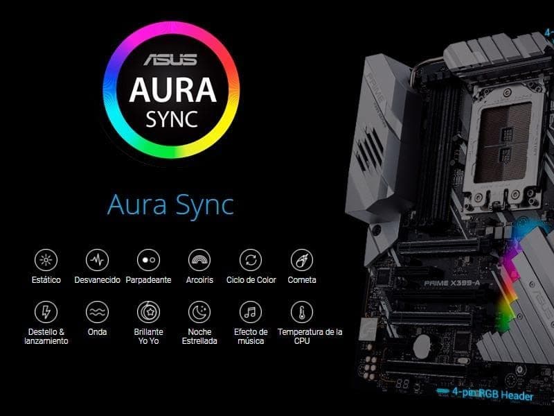 ASUS PRIME X399-A AMD Threadripper TR4 DDR4 M.2 U.2 X 399 EATX HEDT Motherboard with USB 3.1 Gen2, AURA Sync RGB Lighting and 3D Printing Mounts