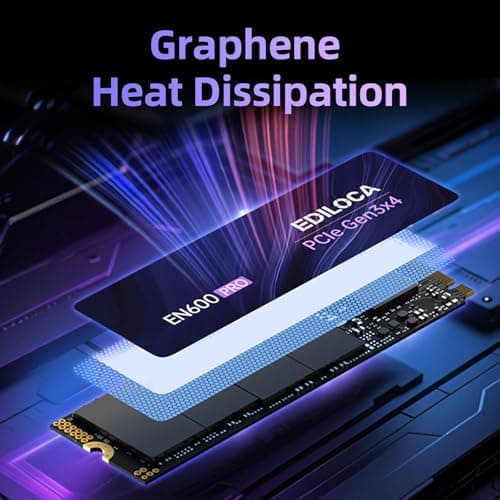 EN600 PRO SSD 256GB PCIe 3.0 Gen 3x4, NVMe M.2 2280, Up to 2800MB/s, Internal Solid State Drive, SLC Cache 3D NAND TLC, Graphene Cooling Sticker, Storage for PC, Desktop and Laptops