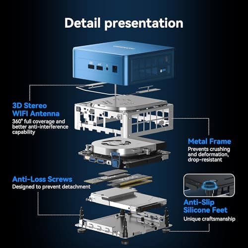 GEEKOM Mini PC IT12(3-Year Quality Support),12th Gen Intel i5-12450H Mini Computers,16GB RAM/512GB NVMe PCIe Gen 4 SSD Windows 11 Pro Desktop PC,USB 4.0/2.5G LAN/8K,for Business|Office|Home