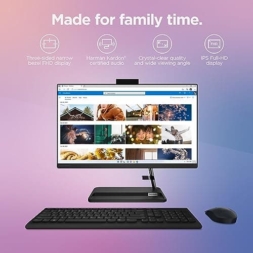 Lenovo IdeaCentre AIO 3i - All in One Desktop - PC Computer - Mouse & Keyboard Included - 21.5" FHD Display - Windows 11-8GB Memory - 256GB Storage - Intel Core i3-1215U