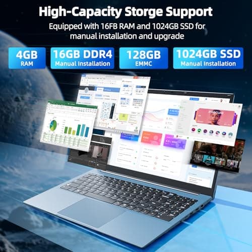 Naclud 15.6 Inch Laptops, 20GB RAM 128GB EMMC+1024GB SSD, Gray | Laptop Computer, Celeron N5095 Quad-Core, Windows 11 Computers, 7000mAh, WiFi 6, BT5.2, USB 3.2 * 3, HDMI, Type-C