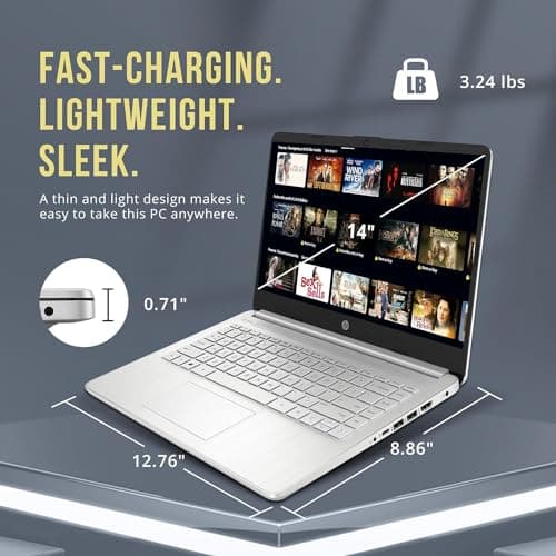 HP-14inch Laptop-Windows11 Laptop-School - Microsoft Office 365 - Quad-core Intel Processor - Long Battery Life - Ultralight Laptop for Student- Mini Laptop (16GB RAM |512GB PCIE SSD)