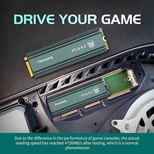 S660 PCIe 4.0 2TB SSD for PS5 with Heatsink, Up to 5000MB/s, NVMe M.2 SSD Internal Gaming SSD NAND SLC Cache Suitable for PS5 Enthusiasts, Technology Enthusiasts, IT Professionals