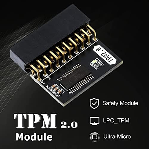 TPM 2.0 Module for Win11 for, 20Pin 2 10P Encryption Security Module, TPM 2.0 Module 2.54mm Pitch DDR4 Memory Module for Computer Motherboard