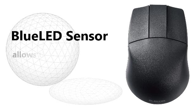 ELECOM -Japan Brand- Wireless 2.4GHz Connection, Basic 3D-CAD Mouse, No Scroll Wheel, 3 Button Computer Mouse with Smooth Optical Tracking, Blue LED, 600/1200 DPI, for Windows/Mac (M-CAD01DBBK)