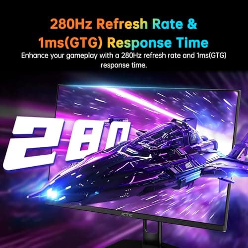 27 Inch 280Hz Gaming Monitor, FHD 1080P 240Hz PC Computer Monitor, Fast VA Panel, 1ms GTG, FreeSync G-Sync Compatible, HDR Support, 126% sRGB, HDMI and Displayport Inputs, H27E22P