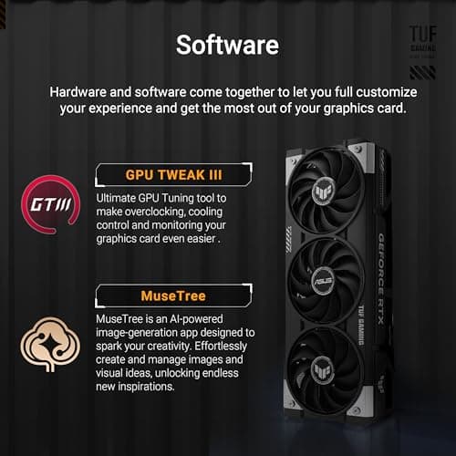 ASUS TUF Gaming GeForce RTX ™ 5060 Ti 16GB GDDR7 OC Edition Gaming Graphics Card (PCIe® 5.0, HDMI®/DP 2.1, 3.1-Slot, Military-Grade Components, Protective PCB Coating, axial-tech Fans)
