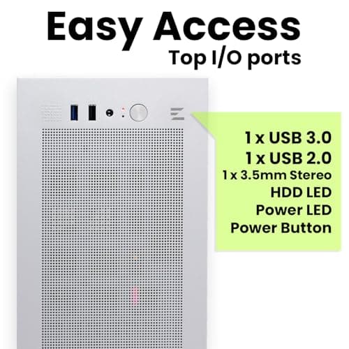 Zalman CUBIX Compact Mini Tower mATX ITX PC Case, Micro-ATX/Mini-ITX/DTX, SFF Small Form Factor SFX HTPC Computer Chassis, USB 3.0, White