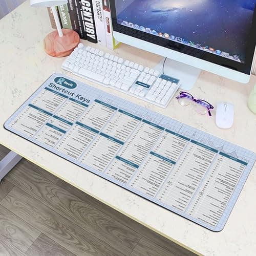 Autodesk Revit Shortcut Keys Mouse Mat, Revit Cheat Sheet Revit Quick Reference Extra Large Mousepad Gift for Architect Office Desk Decor Desk Mat KMH