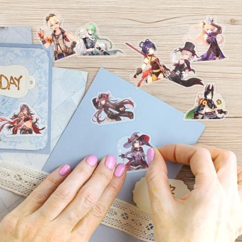 TaiCy Character Stickers, Waterproof Sun-Proof Anime Game Sticker Pack for Phone,Laptop,Bottles,Skateboard (Genshin Stickers-1)