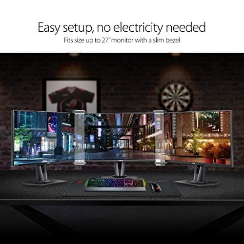 ASUS ROG Bezel-Free Kit ABF01 Universal Multi-Monitor Setup with Optical Micro-structures Easy Assembly, CLEAR, (Set of 2)