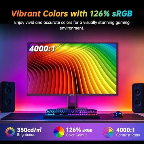 27 Inch 280Hz Gaming Monitor, FHD 1080P 240Hz PC Computer Monitor, Fast VA Panel, 1ms GTG, FreeSync G-Sync Compatible, HDR Support, 126% sRGB, HDMI and Displayport Inputs, H27E22P