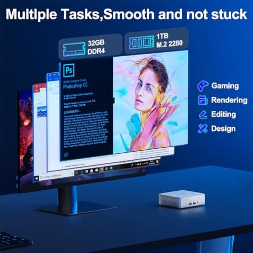 GEEKOM Mini PC XT12 Pro, 12th Gen Intel i9-12900HK NUC12 Mini Computers(14C/20T,Up to 5GHz), 32GB DDR4 RAM & 1TB PCIe Gen 4 SSD Mini PC Windows 11 Pro, 8K/Quad Display/USB4.0/WiFi 6E/BT5.2/2.5G LAN