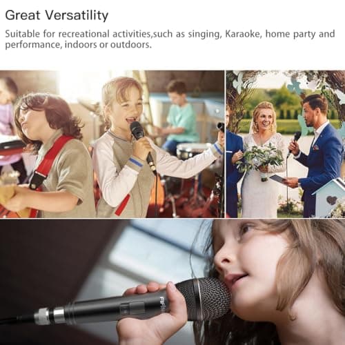 Fifine Karaoke Microphone, Dynamic Vocal Microphone for Speaker, 6.35MM Wired Handheld Mic with On and Off Switch and14.8ft Detachable Cable-K6