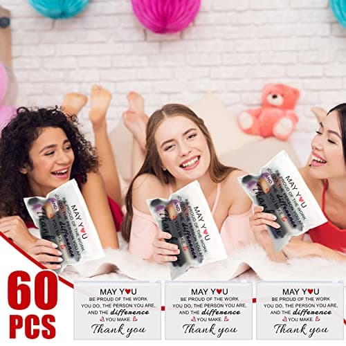 Sunnyray 60 Pcs Housekeeping Week Gifts Bulk 2025 Appreciation Gift Makeup Cosmetic Bag Bulk Thanks for Women Nurse Teacher Social Worker(Be Proud of the Work You Do)