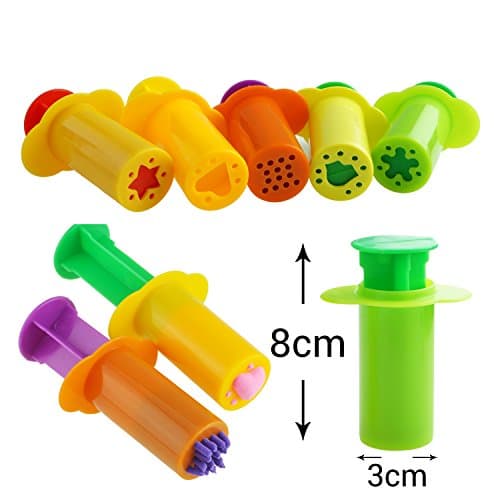 Kare & Kind® Set of 10 pcs Smart Dough Tools Kit with Extruder Machine (10 Extruder Tools)