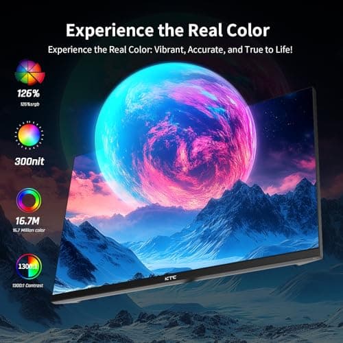 24.5 Inch 100Hz IPS Computer Monitor - FHD(1920 x 1080P), Anti-Blue Light Screen, 126% sRGB, 16.7M, Support FreeSync and GSync, PC Monitor for Casual Gaming and Working