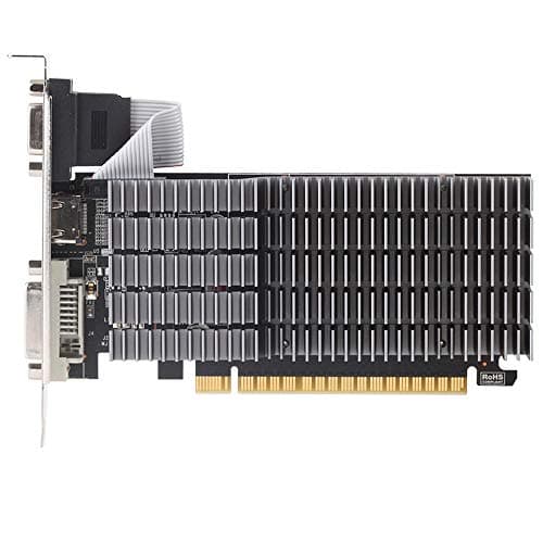 maxsun GEFORCE GT 710 2GB Low Profile Ready Small Form Factor Video Graphics Card GPU Support DirectX12 OpenGL4.5, Low Consumption, VGA, DVI-D, HDMI, HDCP, Fanless Cooling