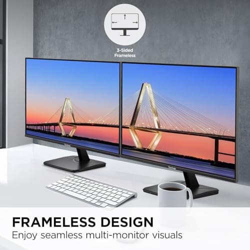 ViewSonic VA2456A-MHD 24 Inch IPS 1080p Monitor with 120Hz, Eye Care, HDMI, DisplayPort, and VGA Inputs for Home and Office