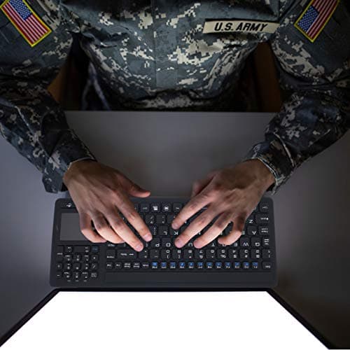 DSI Industrial Waterproof Keyboard 107 Keys with Touchpad Latest Version