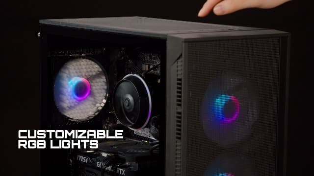 MSI Codex R2 Gaming Desktop: Intel Core i5-14400F, Geforce RTX 4060, 16GB DDR5, 1TB m.2 NVMe SSD, 80+ Gold PSU, WiFi, Keyboard & Mouse, DIY Friendly, Windows 11 Home: A14NUC5-232US