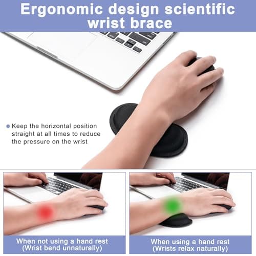 Hoewina Keyboard Wrist Rest,Ergonomic Wrist Rest,Superfine Fabric and Gel Memory Foam Wrist Pad for Computer Keyboard for Easy Typing & Pain Relief, Suitable for Office, Family, Outdoor, Black