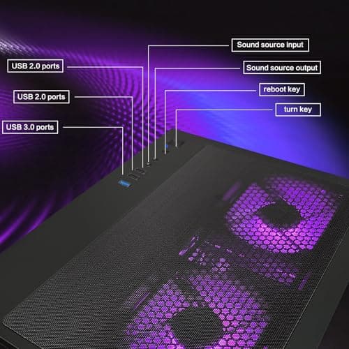 Gaming PC Desktop Computer,Intel Core i5 13400F,RTX 4060 8G,32GB DDR4 RAM 1TB SSD,ARGB Fan,Prebuilt Computer Tower for Gaming and Office