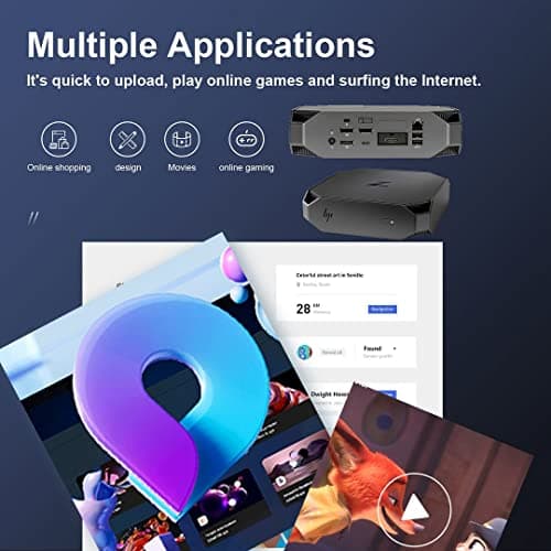 HP Z2 Mini G4 Workstation Desktop Micro PC,Core i7 Intel 8th Win 11 Tiny Computer ,32GB DDR4 Ram,1TB NVMe M.2 SSD + 1TB HDD,Built in Wifi,BT,DP,Wireless K&M,TJJ Mouse Pad (Renewed)