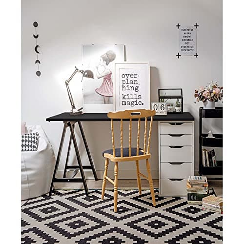 Kaboon 36x20 inch Black Table Top Universal, Solid One-Piece Desktop, Reversible Melamine Countertop, Double Desks, L-Desk DIY