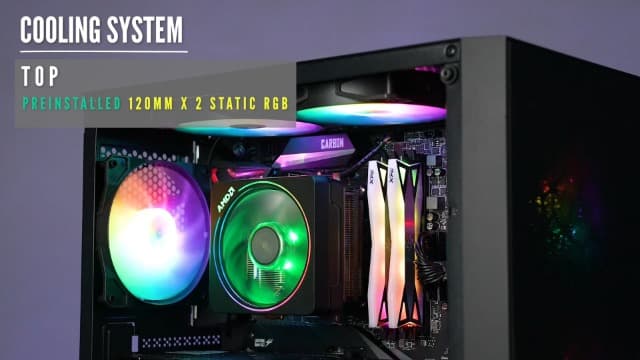 Raidmax X921 Mesh Airflow and Tempered Glass Gaming PC Case with Fans, Pre-Installed 6 Static RGB Color Fans, ATX Mid Tower PC Case, Black, Support ATX, Micro ATX, Water Colling