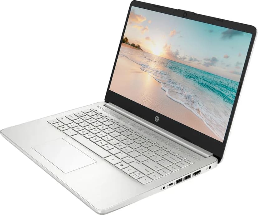 HP 14" LED Business Laptop Computer, 16GB RAM 640GB Storage (128GB UFS + 512GB SD Card), Intel Quad-Core N150 Processor, Windows 11 S & 1-Year Microsoft Office 365 Included, PLUSERA Earphones, Silver