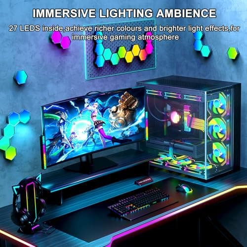 Sirlyr RGB 8 Pin PCIE Cable,Bright ARGB GPU Cables Extension for RTX 3060 4060 4070 Radeon RX 6600 580 Graphics Card Power Supply 5V3Pin PC Case Accessory Black