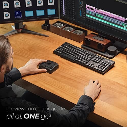 TourBox Elite, Bluetooth Controller for Video Photo Editing Color Grading, Davinci Resolve Speed Editor, MacOS/Windows, Photoshop Lightroom Premiere Final Cut Pro Programmable Keyboard