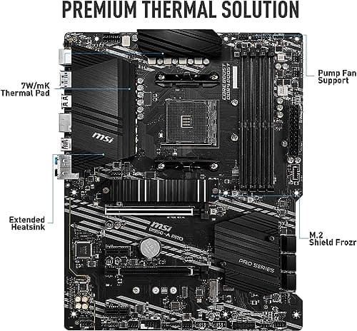 INLAND AMD Ryzen 7 5700X 8-Core 16-Thread Unlocked Desktop Processor with MSI B550-A PRO ProSeries Motherboard (AMD AM4, DDR4, PCIe 4.0, SATA 6Gb/s, M.2, USB 3.2 Gen 2 ATX)