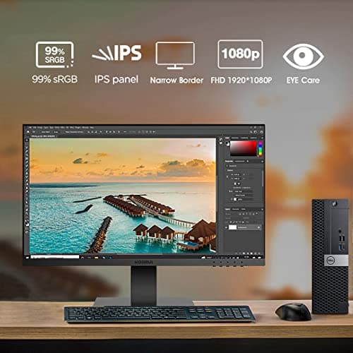 Dell OptiPlex 5050 Desktop Computers with 24" Monitor PC Bundle,Intel i7-6700 3.4GHz,32GB DDR4 Ram New 512GB M.2 NVMe SSD,Intel AX200 Built-in WiFi 6,Bluetooth 5.2,HDMI,Windows 11 Pro (Renewed)