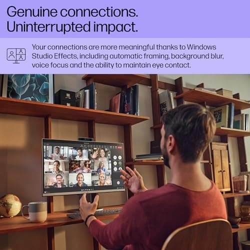 HP OmniStudio X 27" FHD Touch Screen All-in-One Desktop Intel Core U7-155H 16GB RAM 1TB SSD Meteor Silver