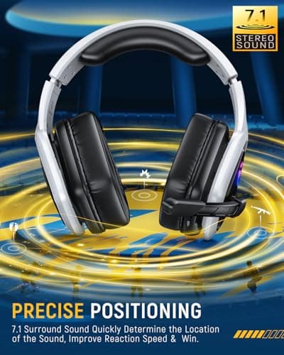 Wireless Gaming Headset for PC, Ps5, Ps4, 2.4 Ghz USB & Type-C Gaming Headphones with Microphone, 30H Battery Bluetooth Headphones for Switch, Laptop, Mobile, Mac
