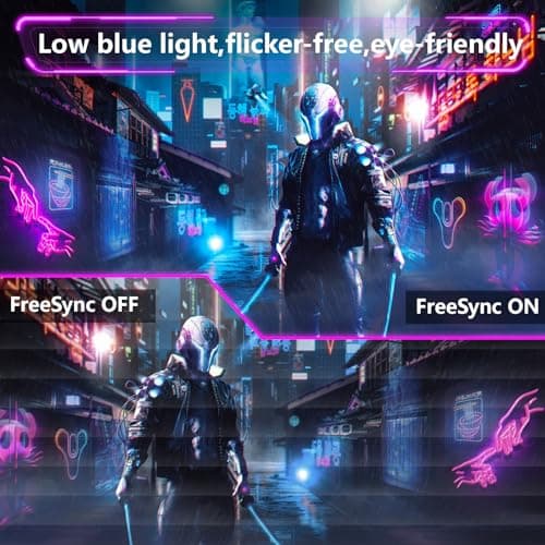 24 Inch Curved Gaming Monitor 180hz Full HD 1080P Frameless AMD FreeSync Eye Care DisplayPort HDMI Wall Mountable 250cd/m² Brightness 99% sRGB AMD FreeSync Flicker-Free Blue Light Filter