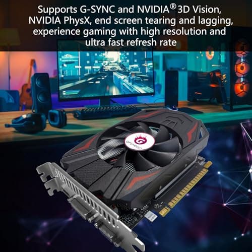 GTX 750Ti 4GB GDDR5 Graphics Card, 640SP 128bit Direct X12 Computer Video Cards, PCI Express 3.0x16 Interface, VGA, HDMI, DVI-D, Low Power GPU for Working Gaming