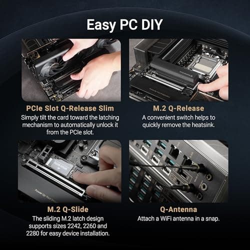 ASUS ProArt X870E-CREATOR WiFi AMD AM5 X870E ATX Motherboard PCIe® 5.0 x16 Slots with Full Support for Next-gen GPUs, 16+2+2 Power Stages, DDR5, Dual USB4®, 10 Gb & 2.5 Gb LAN, WiFi 7, Four M.2 Slots