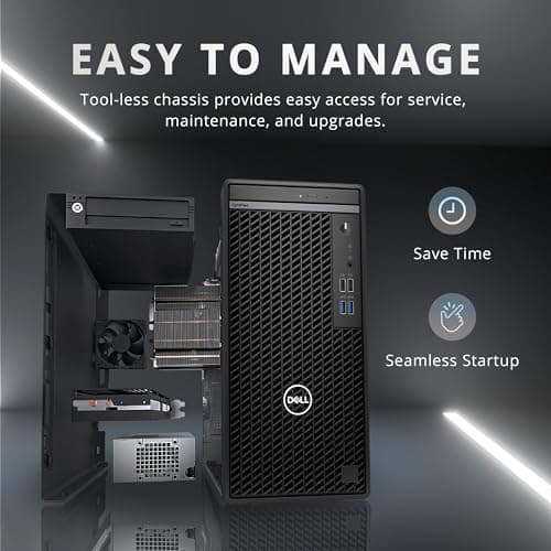 Dell OptiPlex 3000 Tower Business Desktop, Intel i5-12500 Processor, 32GB RAM, 2TB PCIe SSD, Ethernet, WiFi Adapter, KB& Mouse, DVDRW, Windows 11 Pro, Black